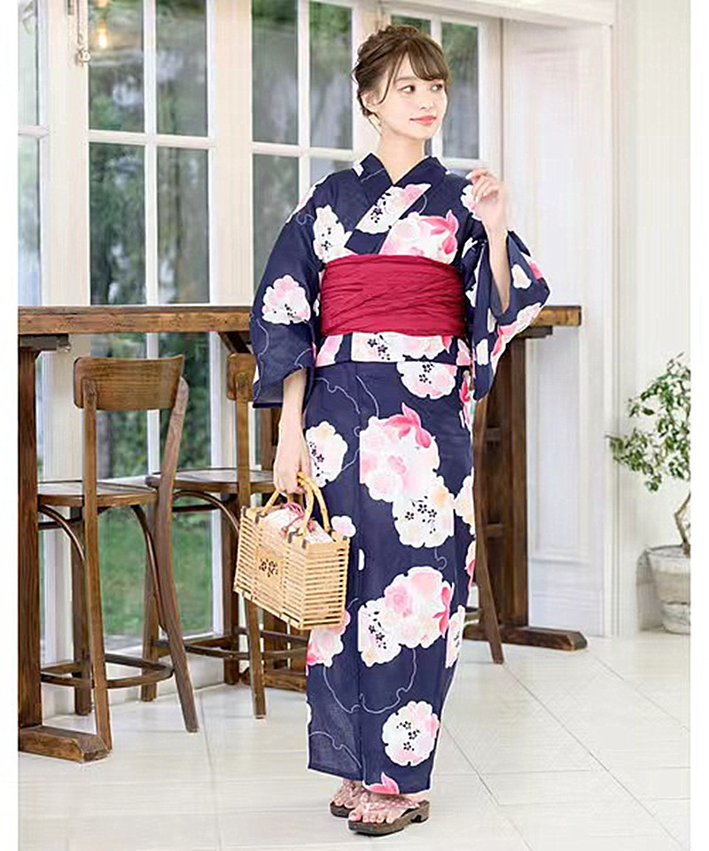 Japanese Women Formal Wear - 일본 기모노 유카타 여성용 보라색 전통