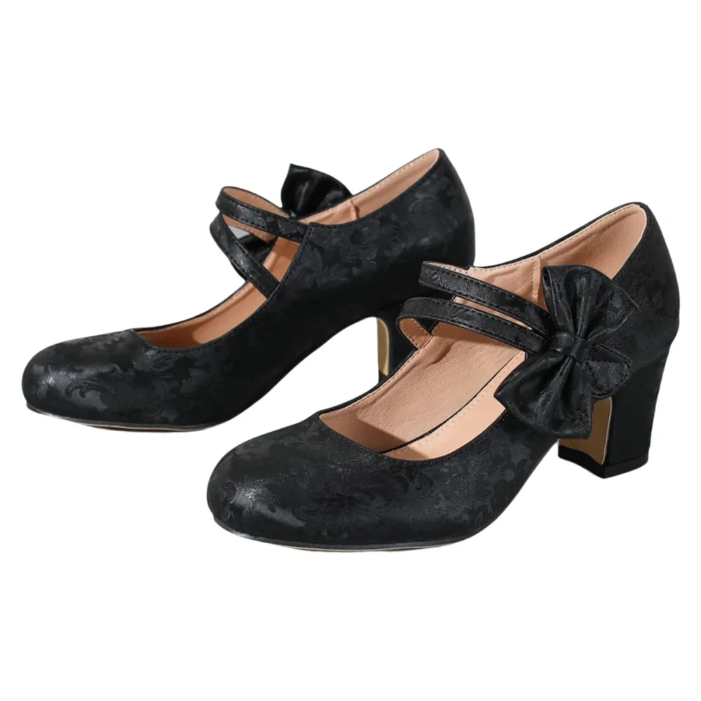 Women Formal Wear Heels - 큰 사이즈 여성용 신발, 리본 장식