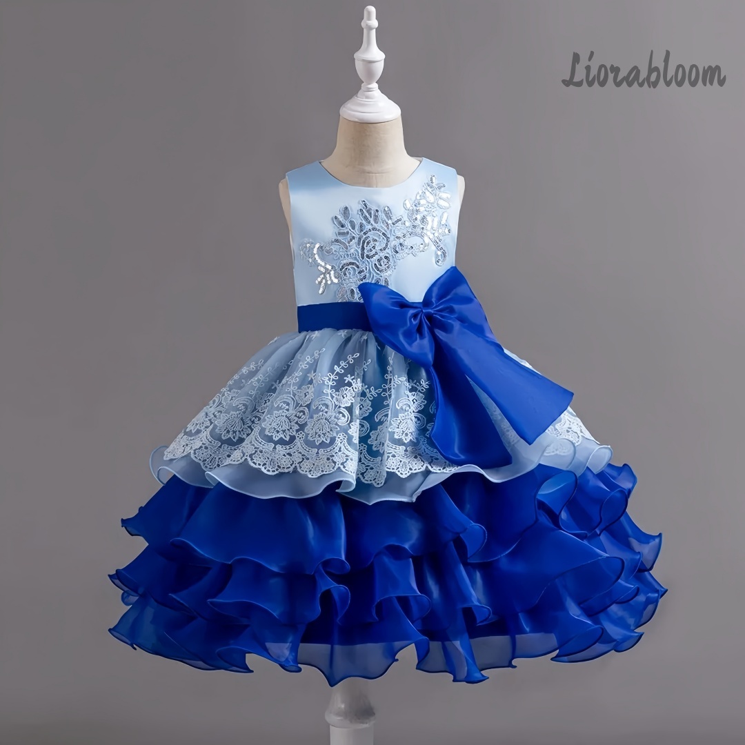Women'S Formal Wear For Girls - 큰 리본이 달린 소녀용 드레스 민소매