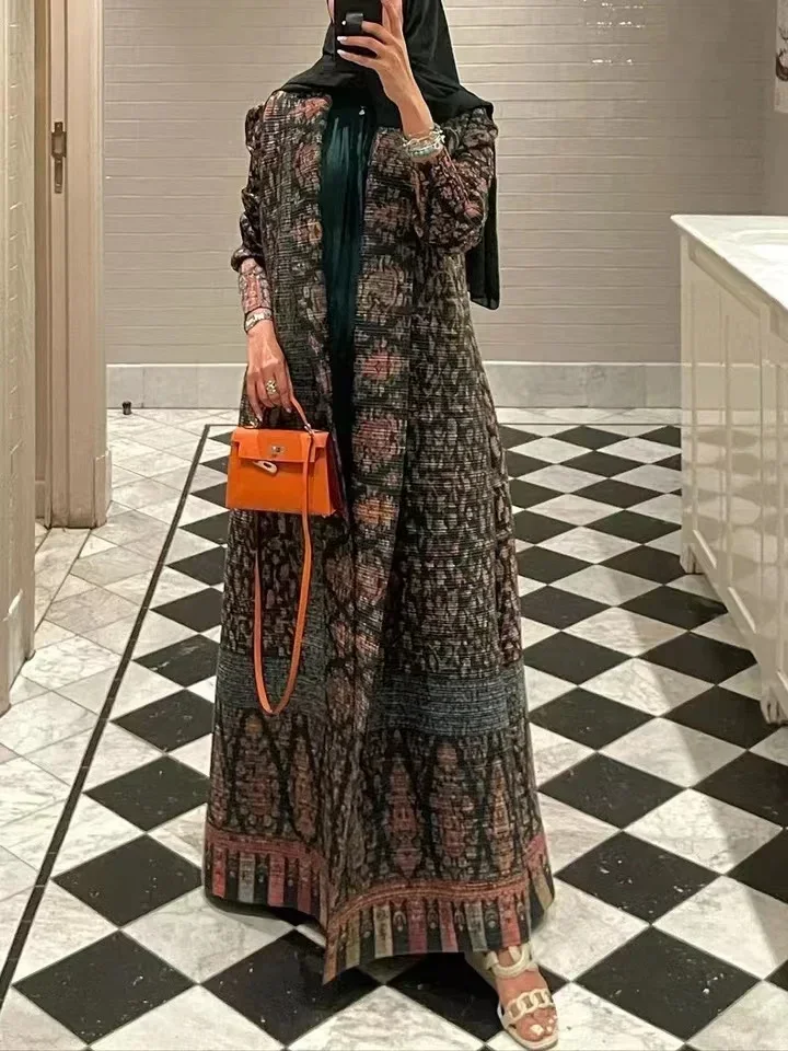 Trench Coat Formal - Miyake Pleated Print 접이식 칼라 여성용