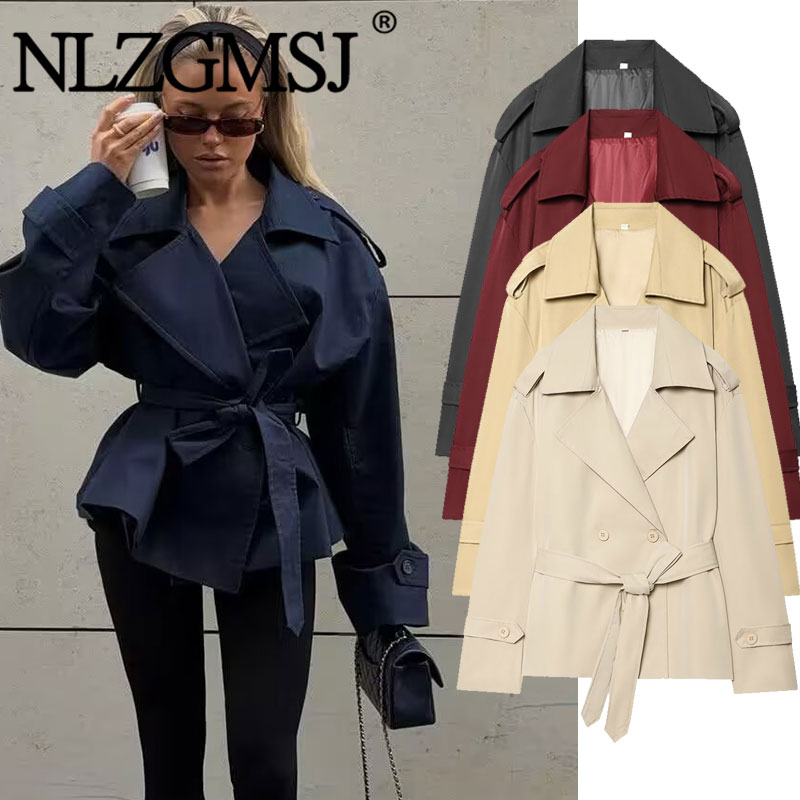 Trench Coat Formal - Nlzgmsj 2026 봄 프랑스 스타일 여성