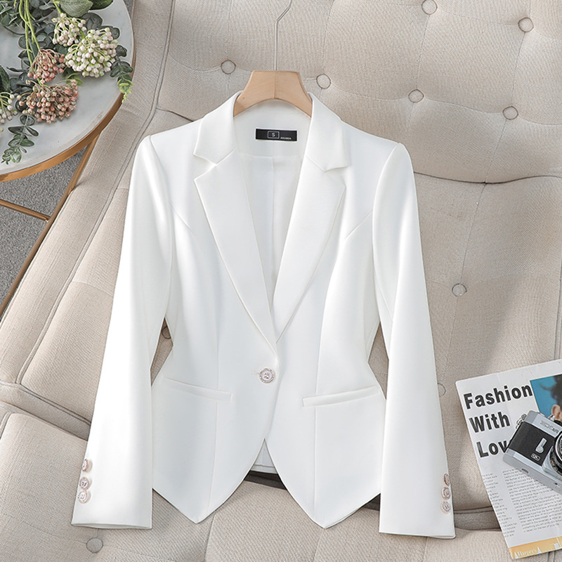 새로운 패션 여성 정장 블레이저 여성 레드 화이트 블랙 - Women'S Formal Wear Jackets 리뷰 및 가격