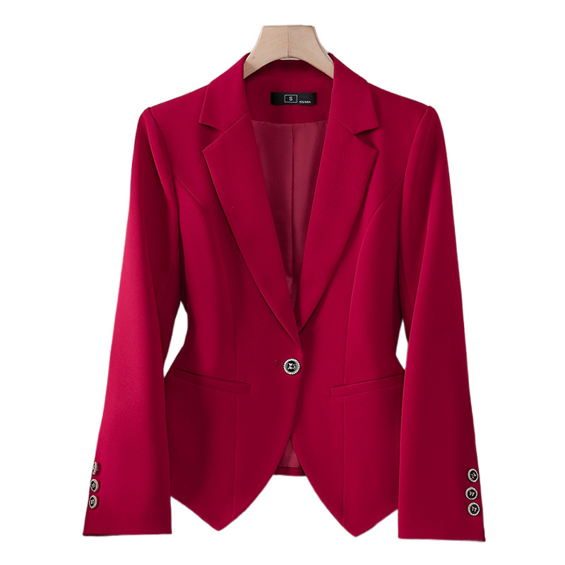 새로운 패션 여성 정장 블레이저 여성 레드 화이트 블랙 - Women'S Formal Wear Jackets 리뷰 및 가격