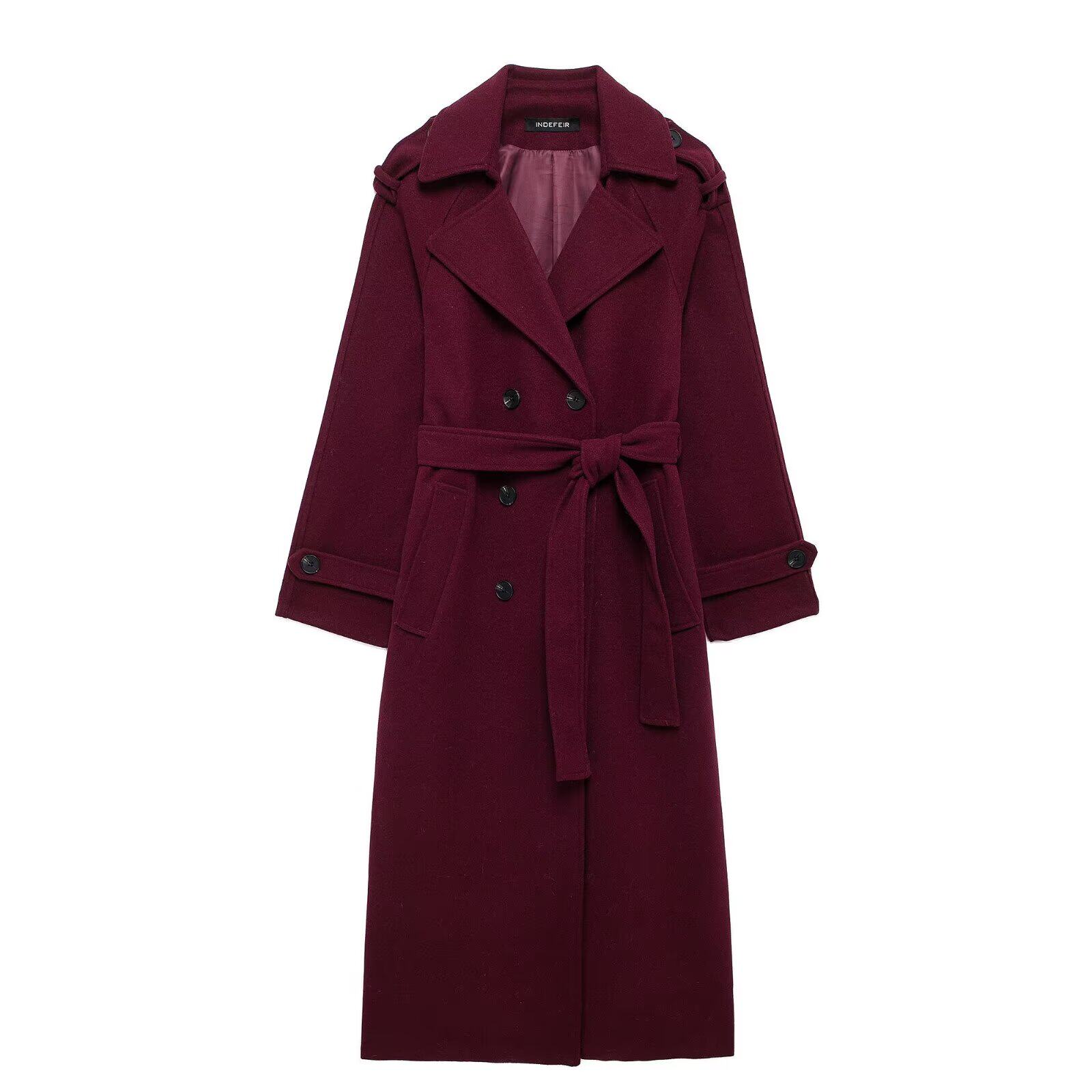 여성 패션 블랙 트렌치 코트 더블 브레스트 긴 소매 라 - Trench Coat Formal 리뷰 및 가격