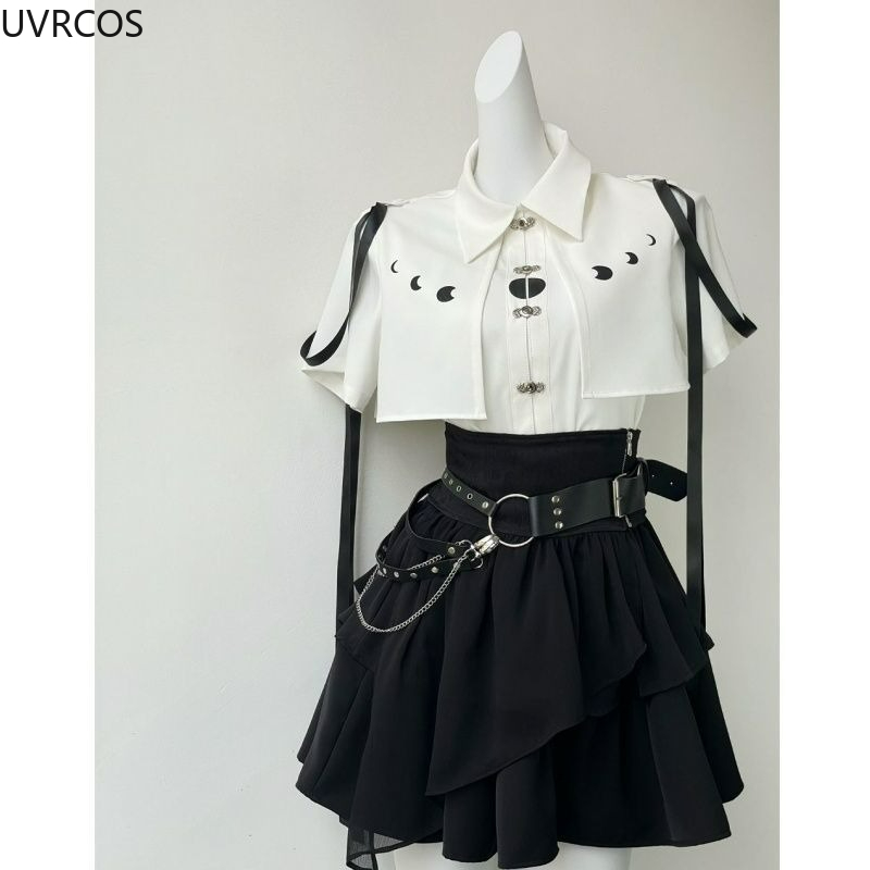 Y2k 미적 로리타 스타일 2 조각 세트 여성 빈티지  - Japanese Women Formal Wear 리뷰 및 가격