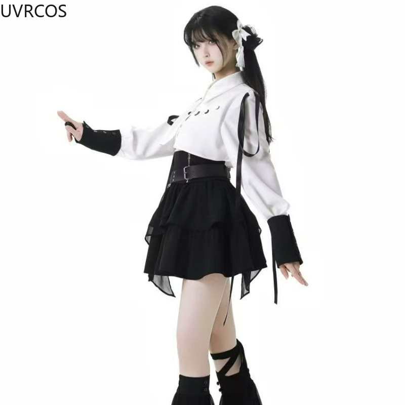 Y2k 미적 로리타 스타일 2 조각 세트 여성 빈티지  - Japanese Women Formal Wear 리뷰 및 가격