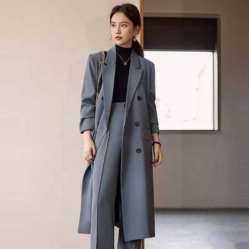 FANAN 우아한 롱 트렌치 코트 여성 한국 더블 브레 - Trench Coat Formal 리뷰 및 가격