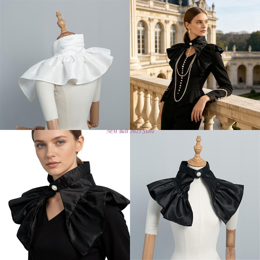 49ME 공식적인 행사를위한 새틴 분리형 칼라가있는 빅 - Victorian Women'S Formal Wear 리뷰 및 가격