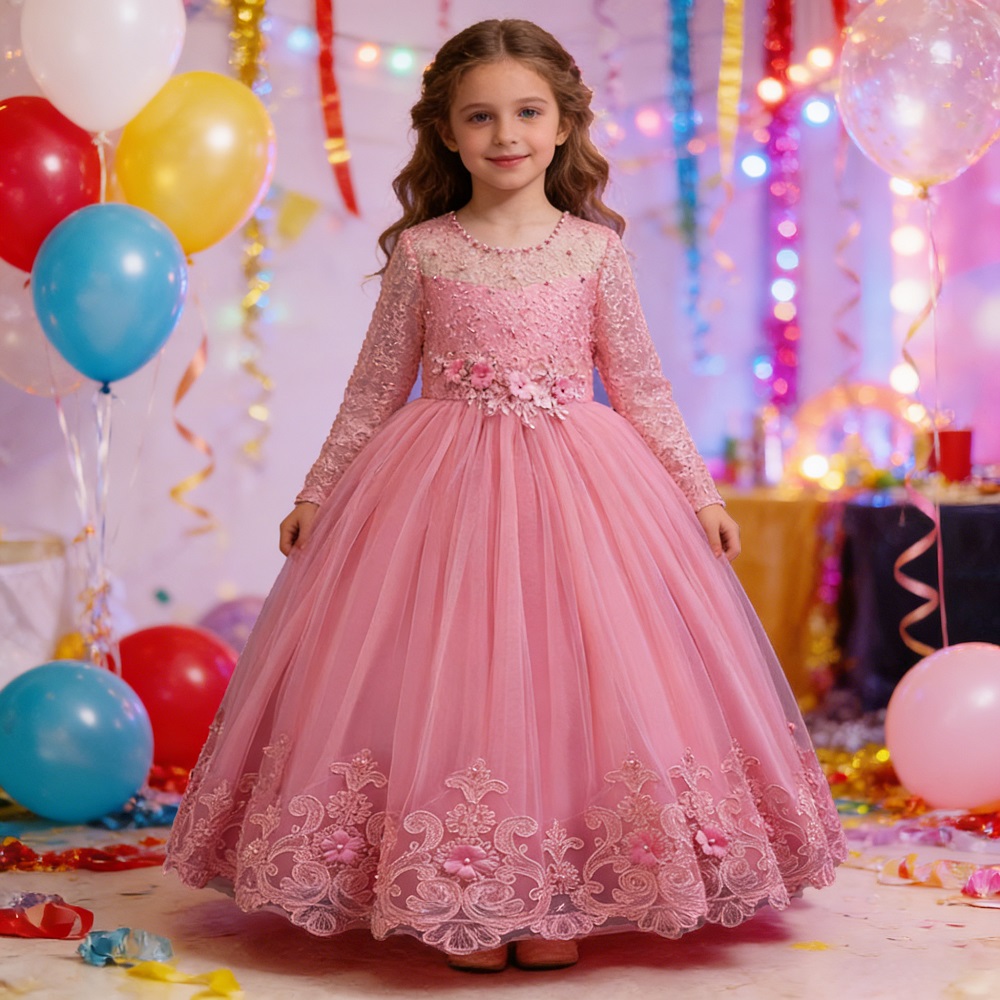 여아 드레스 4-12세 여아용 긴 드레스 생일 드레스  - Women'S Formal Wear For Girls 리뷰 및 가격