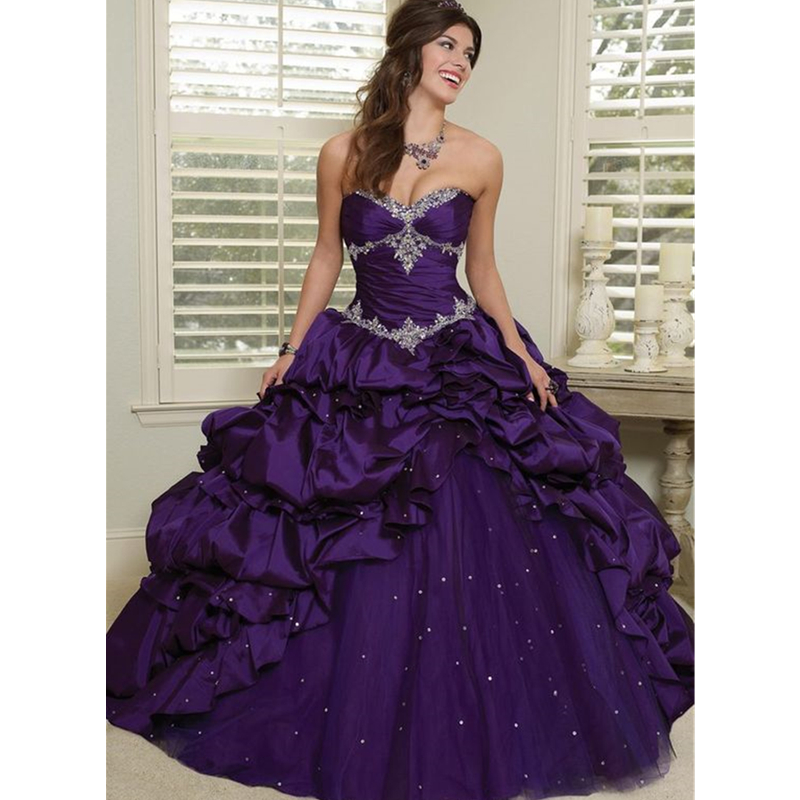 고딕 보라색 웨딩 드레스 크리스탈 페르시 맞춤형 셔링  - Victorian Women'S Formal Wear 리뷰 및 가격