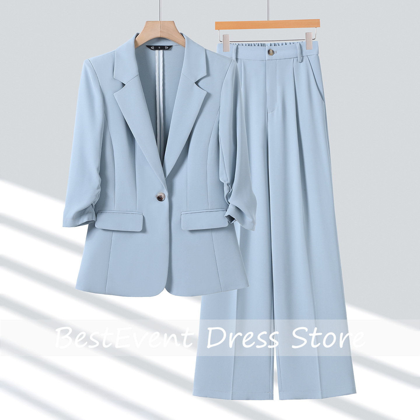 연하늘색 여성 수트 자켓 캐주얼 스타일 신상품 우아하고 - Blazer Set Women Formal 리뷰 및 가격