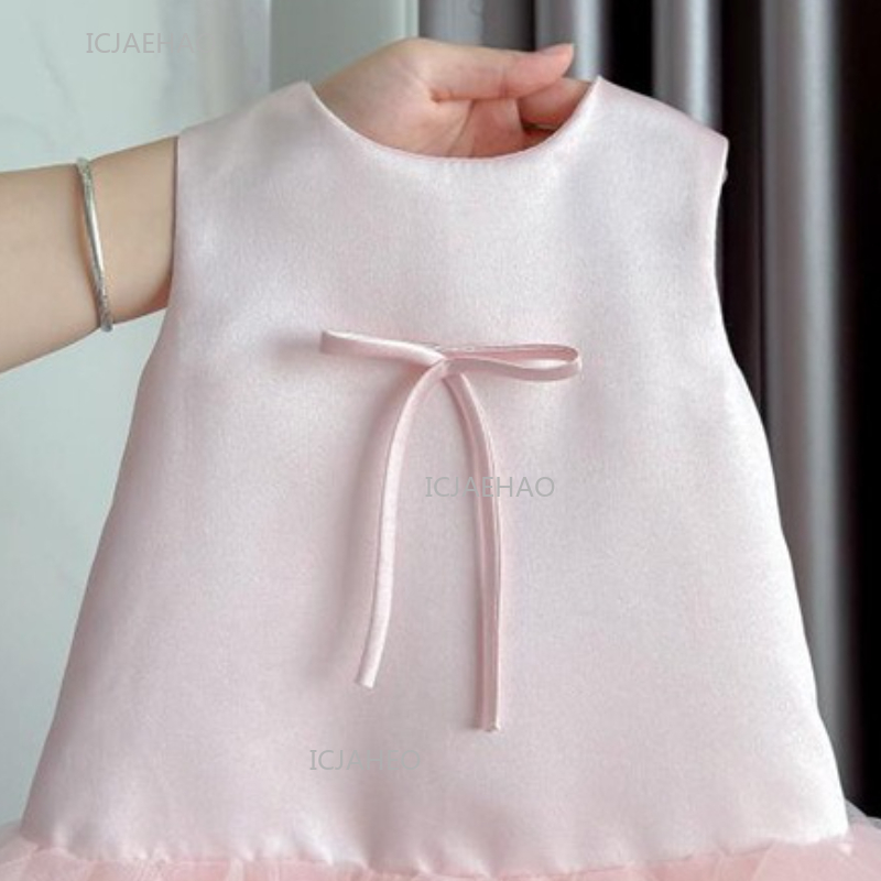 파티 드레스 핑크 아기 소녀 조끼 메쉬 스커트 첫 번째 - Women'S Formal Wear For Girls 리뷰 및 가격