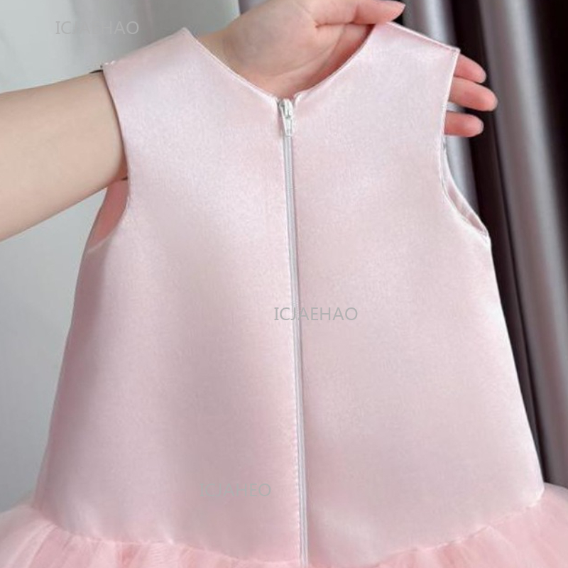 파티 드레스 핑크 아기 소녀 조끼 메쉬 스커트 첫 번째 - Women'S Formal Wear For Girls 리뷰 및 가격
