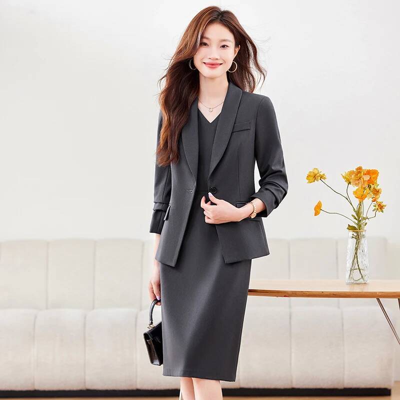 고품질 원단 여성 비즈니스 정장 드레스와 재킷 코트 가 - Women'S Formal Wear Jackets 리뷰 및 가격