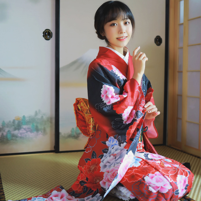 여성용 일본식 기모노 정장 프린트 무늬가 있는 흔들림  - Japanese Women Formal Wear 리뷰 및 가격