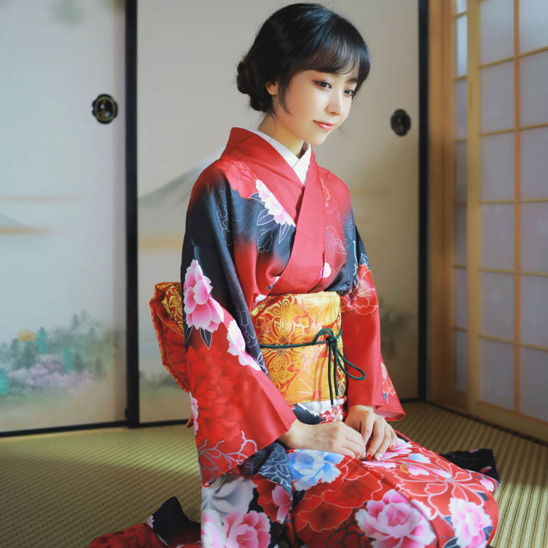 여성용 일본식 기모노 정장 프린트 무늬가 있는 흔들림  - Japanese Women Formal Wear 리뷰 및 가격