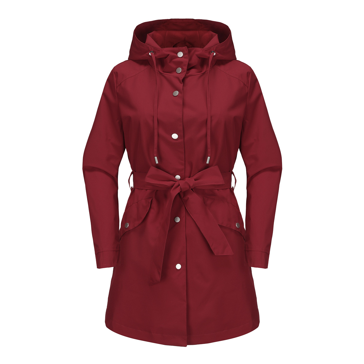봄 가을 새로운 후드 발수 자켓 벨트 얇은 캐주얼 루즈 - Trench Coat Formal 리뷰 및 가격