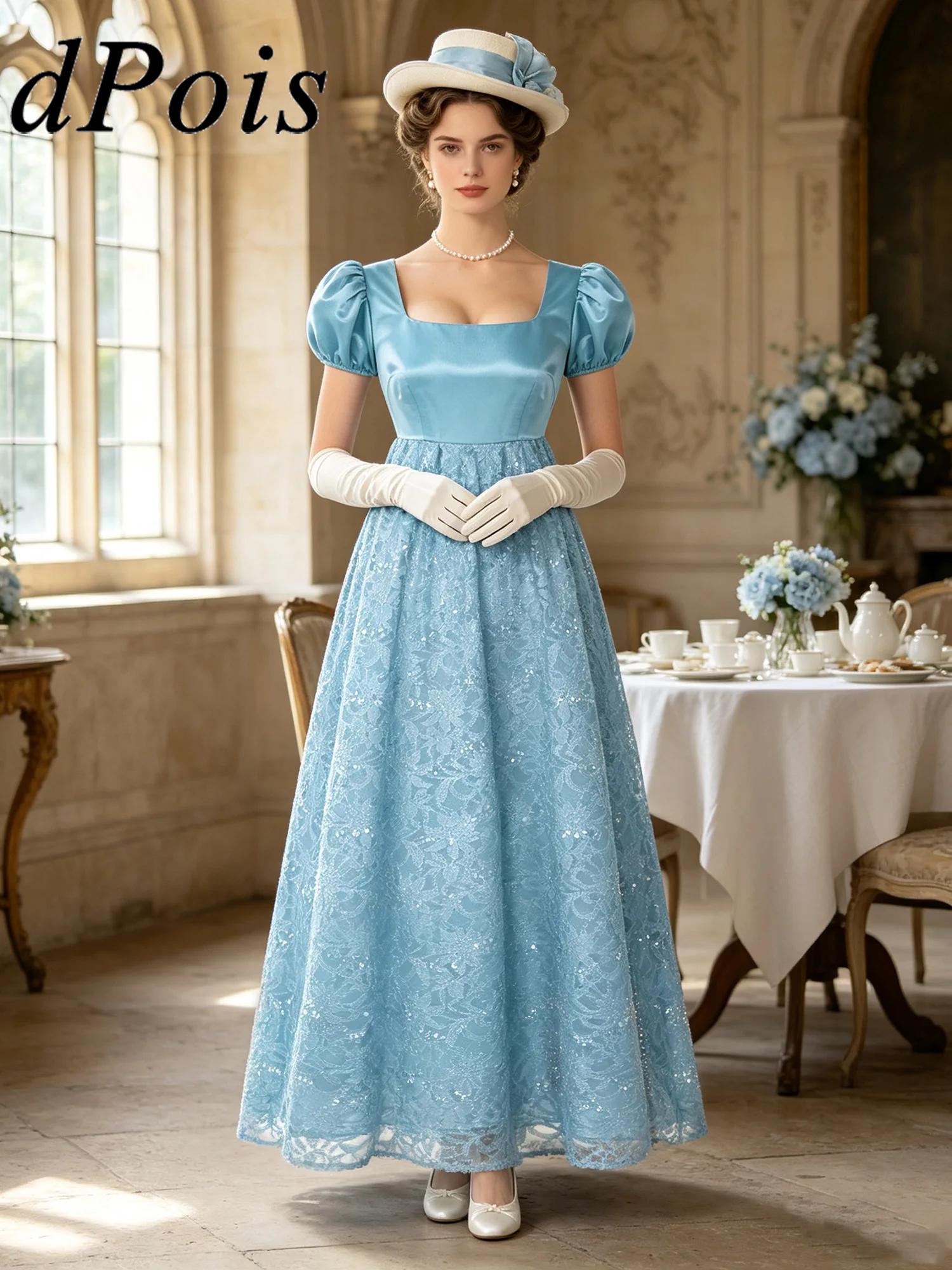 여성 빈티지 드레스 레젠시 파티 가운 스퀘어 넥 우아한 - Victorian Women'S Formal Wear 리뷰 및 가격