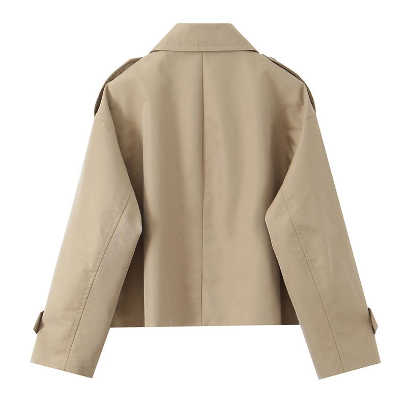 Willshela 여성 패션 카키 더블 브레스트 짧은  - Trench Coat Formal 리뷰 및 가격