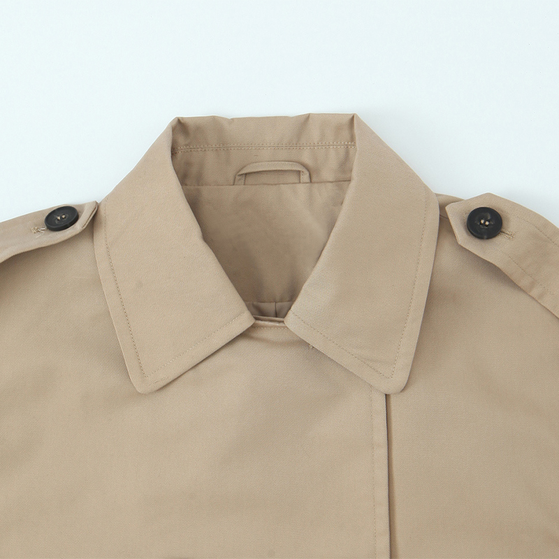 Willshela 여성 패션 카키 더블 브레스트 짧은  - Trench Coat Formal 리뷰 및 가격