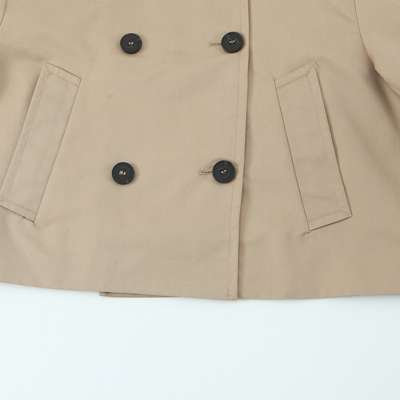 Willshela 여성 패션 카키 더블 브레스트 짧은  - Trench Coat Formal 리뷰 및 가격